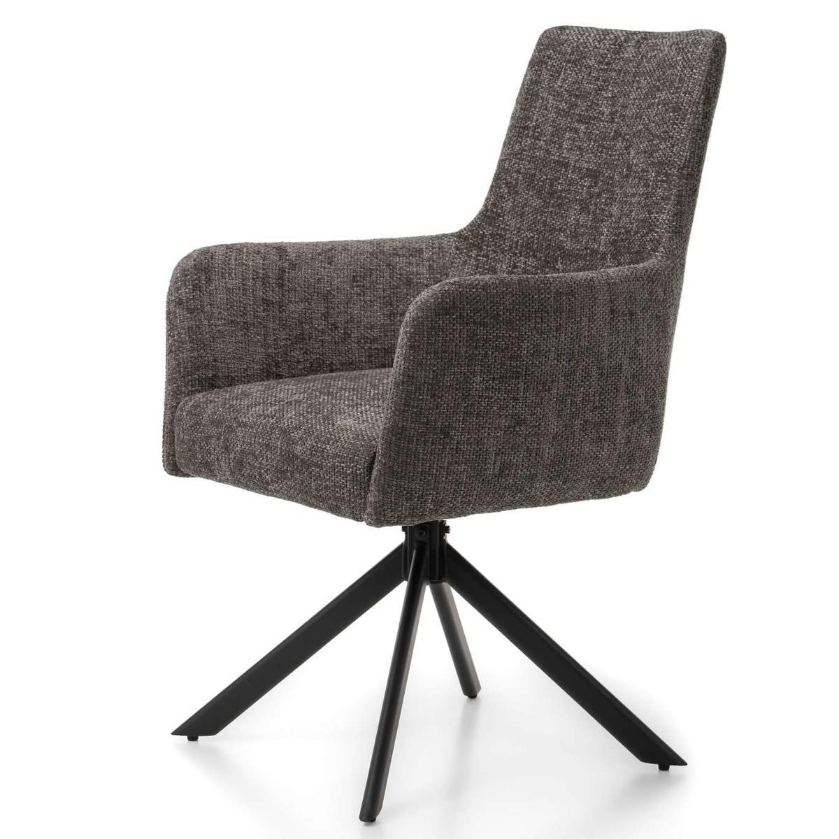 Krzesło TITO szare tapicerowane szenilowe do jadalni lub salonu  nr. 5