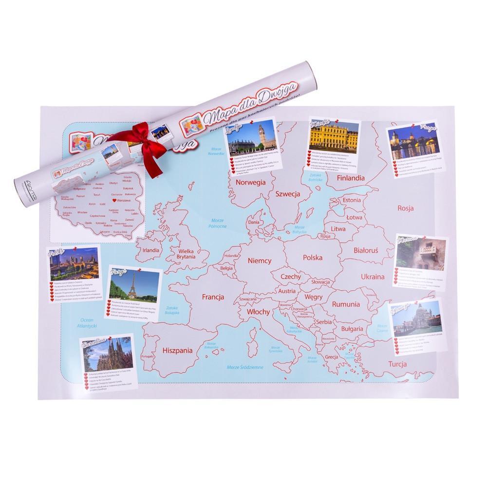 Mapa Zdrapka dla Dwojga Pary plakat Europa w tubie 0 Full Screen