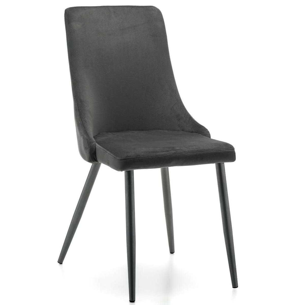 Krzesło UNO szare tapicerowane welurem do jadalni lub salonu nr. 1