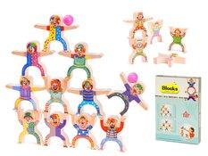 Gra zręcznościowa montessori układanka balansująca wieża klocki klaun 18 elementów dla dzieci 7x8,5x1,5 cm - Miniaturka zdjęcia nr 7