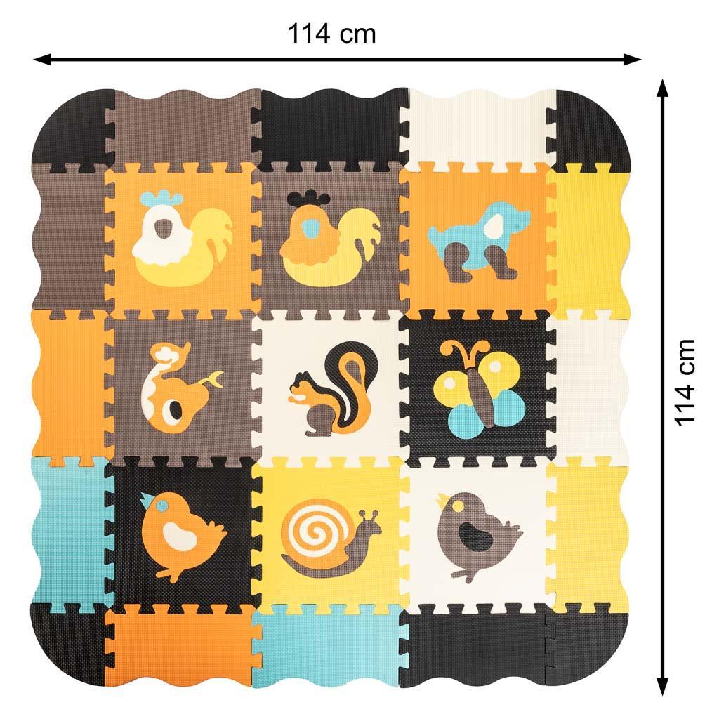 Mata edukacyjna piankowa puzzle zwierzątka kolorowa 114 x 114 cm 25 elementów folia nr. 5