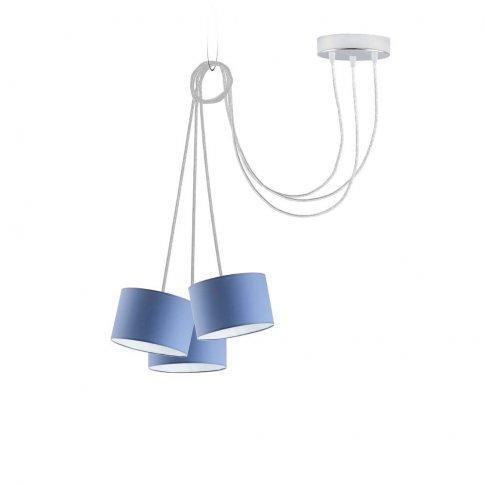 Lampa wisząca WAIKIKI W3 200x17,5x12 cm z regulacją do salonu niebieska nr. 2