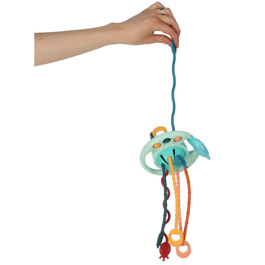 Zabawka sensoryczna gryzak Montessori dla niemowląt linki przyciski sznurki nr. 6