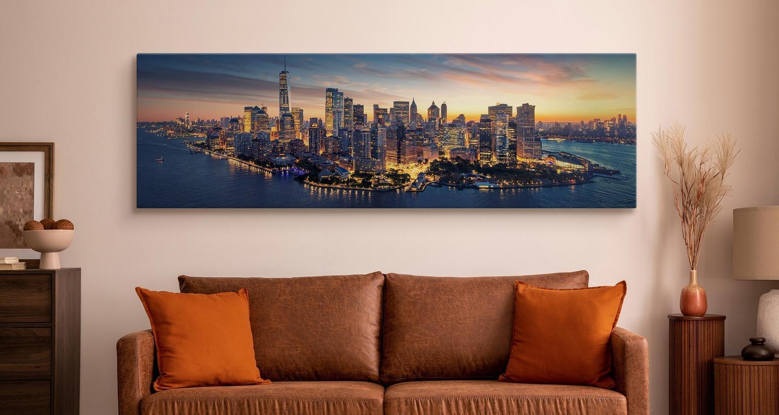 Obraz Na Płótnie Canvas Do Biura MANHATTAN NY Panorama 145x45cm nr. 4