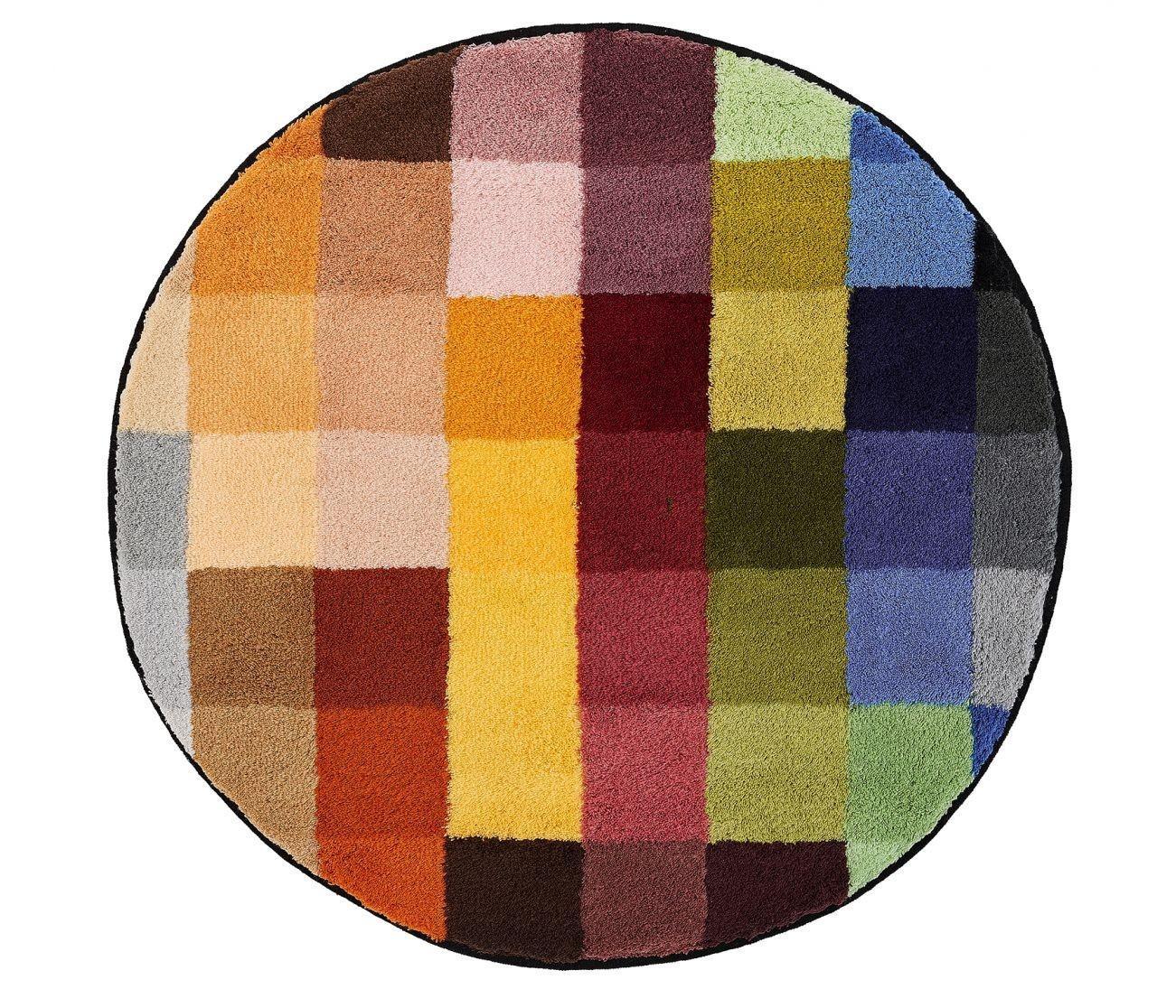 Dywanik łazienkowy 90 cm kolorowy okrągły Kleine Wolke Cubetto do łazienki nr. 2