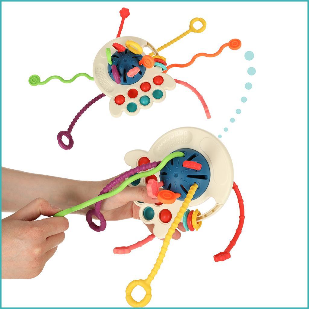 Zabawka sensoryczna gryzak Montessori dla niemowląt niebieski 2 Full Screen