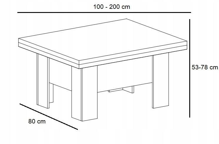 Dąb Santana Ława Stół 2 w 1 Ławostół Rozkładany do 200 cm Podnoszony nr. 6