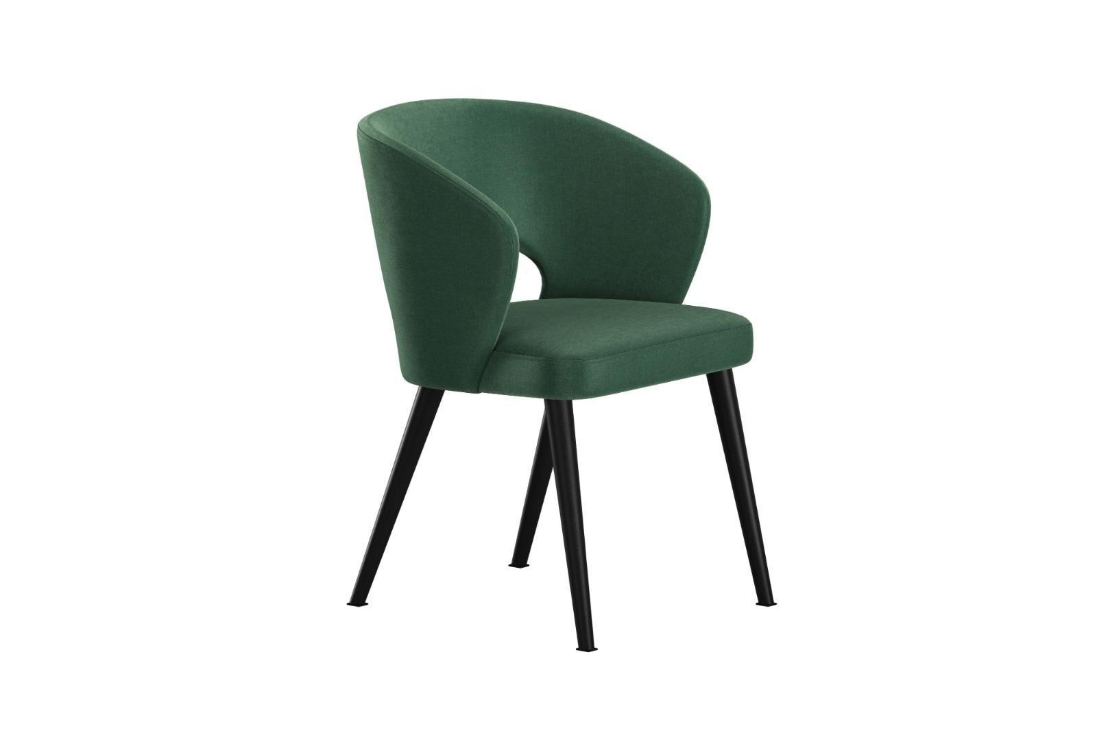 Krzesło DELUXE KR-8 50x60x85 cm welurowe do jadalni ciemnozielony nr. 3