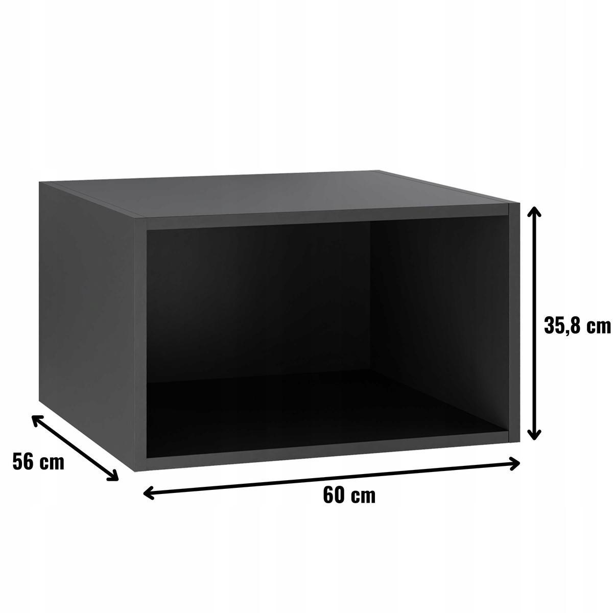 Korpus szafka kuchenna górna okapowa głęboka 60x36x56 cm z akcesoriami czarny nr. 2