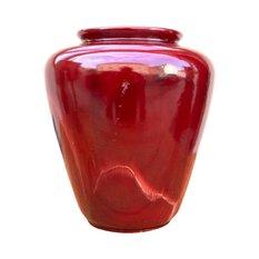 Ceramiczny, bordowy wazon, Isolde, Niemcy, lata 70.
