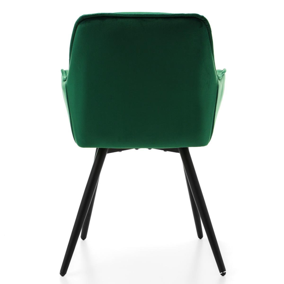 Krzesło SIENA zielone tapicerowane pikowane welurowe do jadalni lub salonu nr. 8