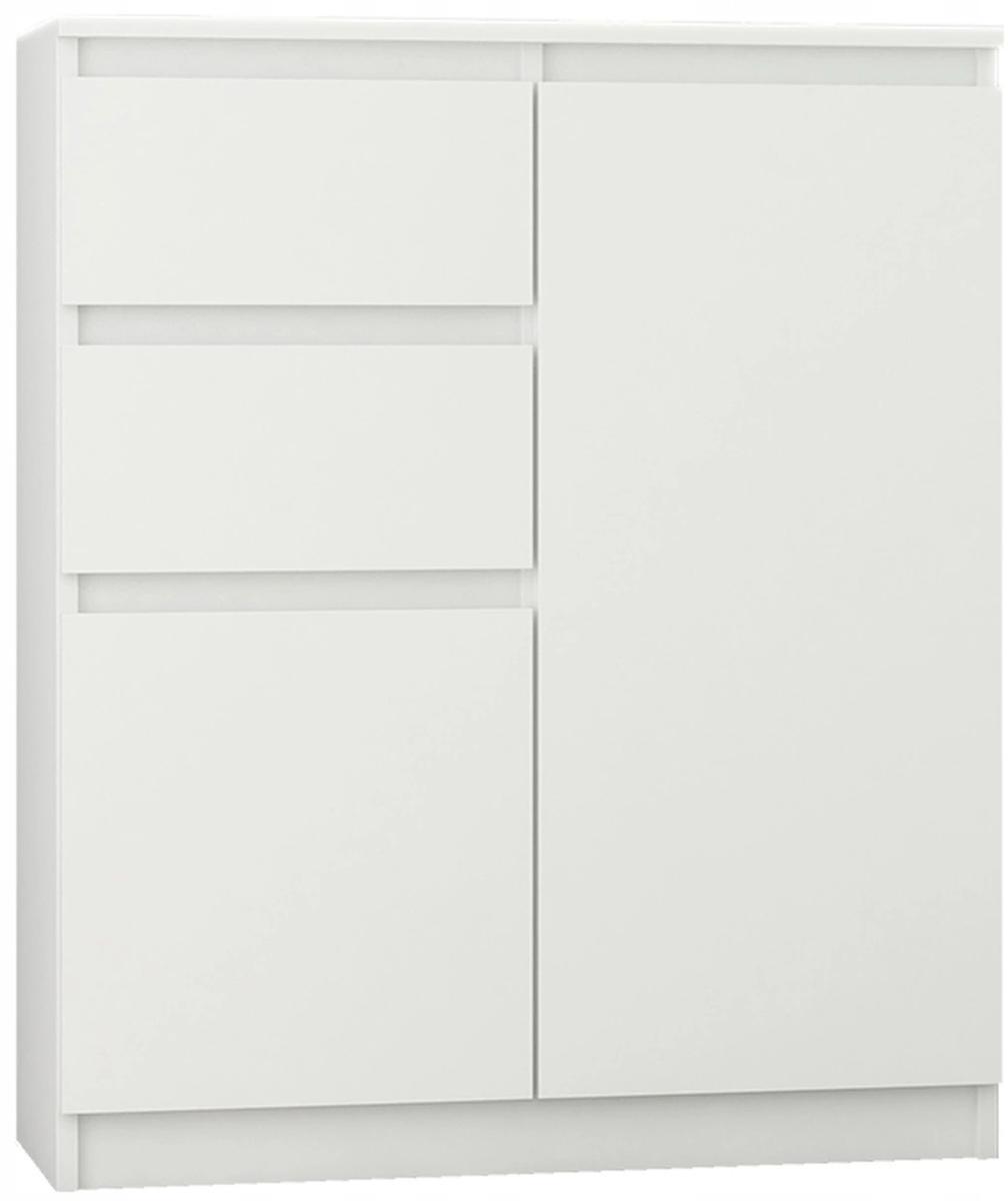 Komoda MODERN 80x40 cm biała z szafkami zabudowanymi do sypialni salonu  0 Full Screen