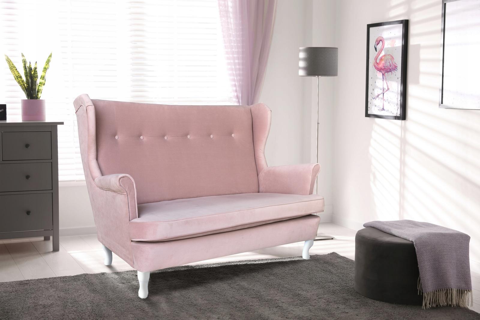 Zestaw wypoczynkowy mebli ARI 149x104x92 cm uszak sofa fotele pufy do salonu Mirofaza fioletowy nr. 4
