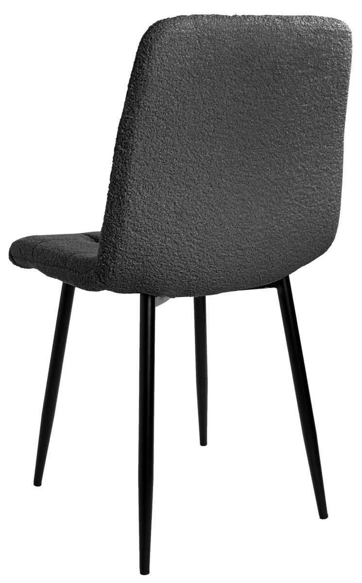 Krzesło boucle DENVER 44x86x55 cm do jadalni teddy grafitowe nr. 6