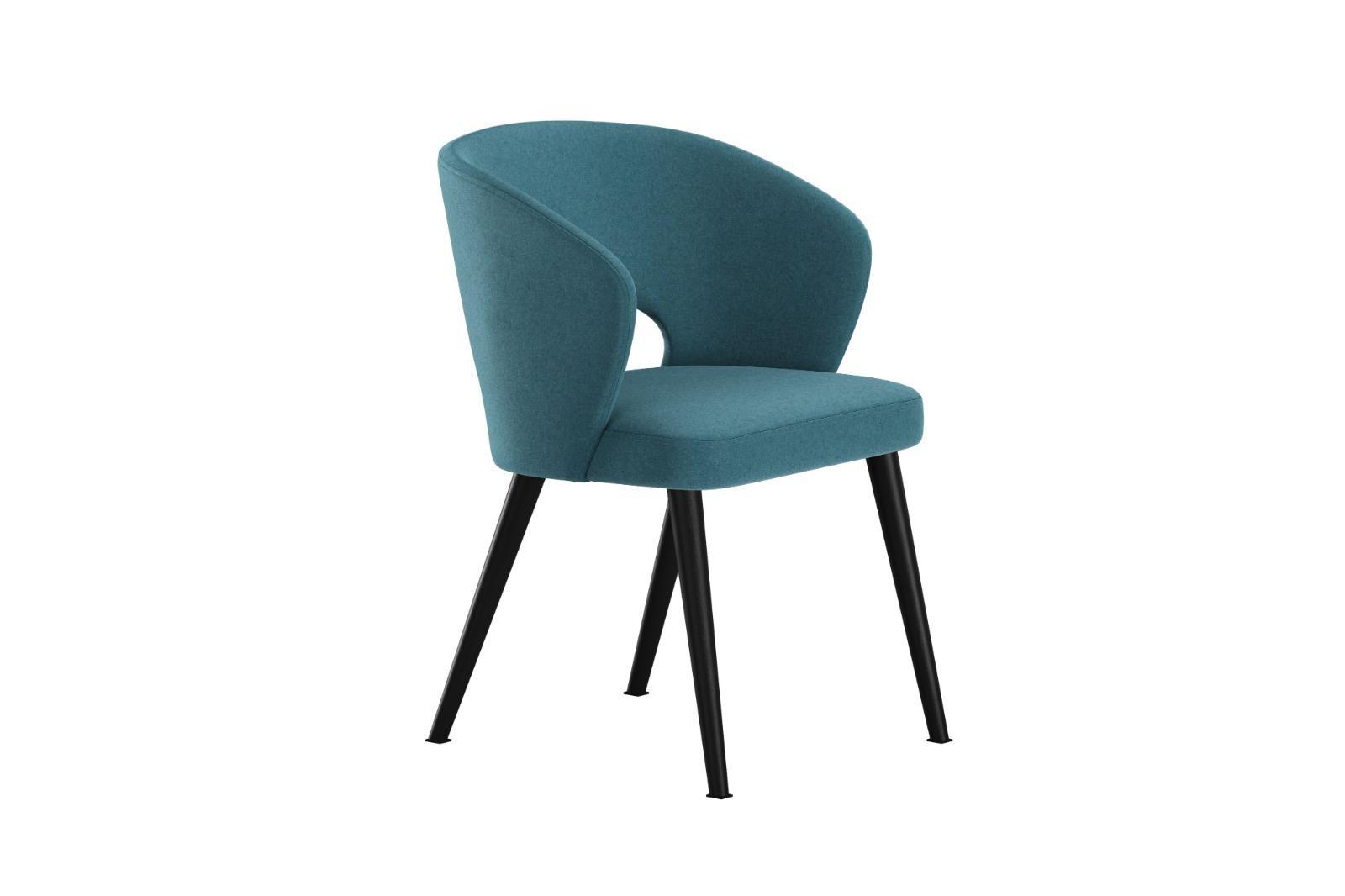 Krzesło DELUXE KR-8 50x60x85 cm welurowe do jadalni niebieski nr. 3