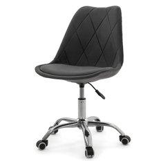 Krzesło do biurka DUBLIN biurowe krzesło obrotowe welurowe z poduszka do pokoju biura szare - Miniaturka zdjęcia nr 3