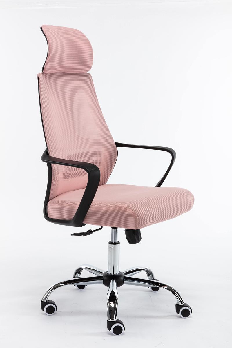 Fotel obrotowy NIGEL 127x68x52 cm wygodny różowy do biura  0 Full Screen