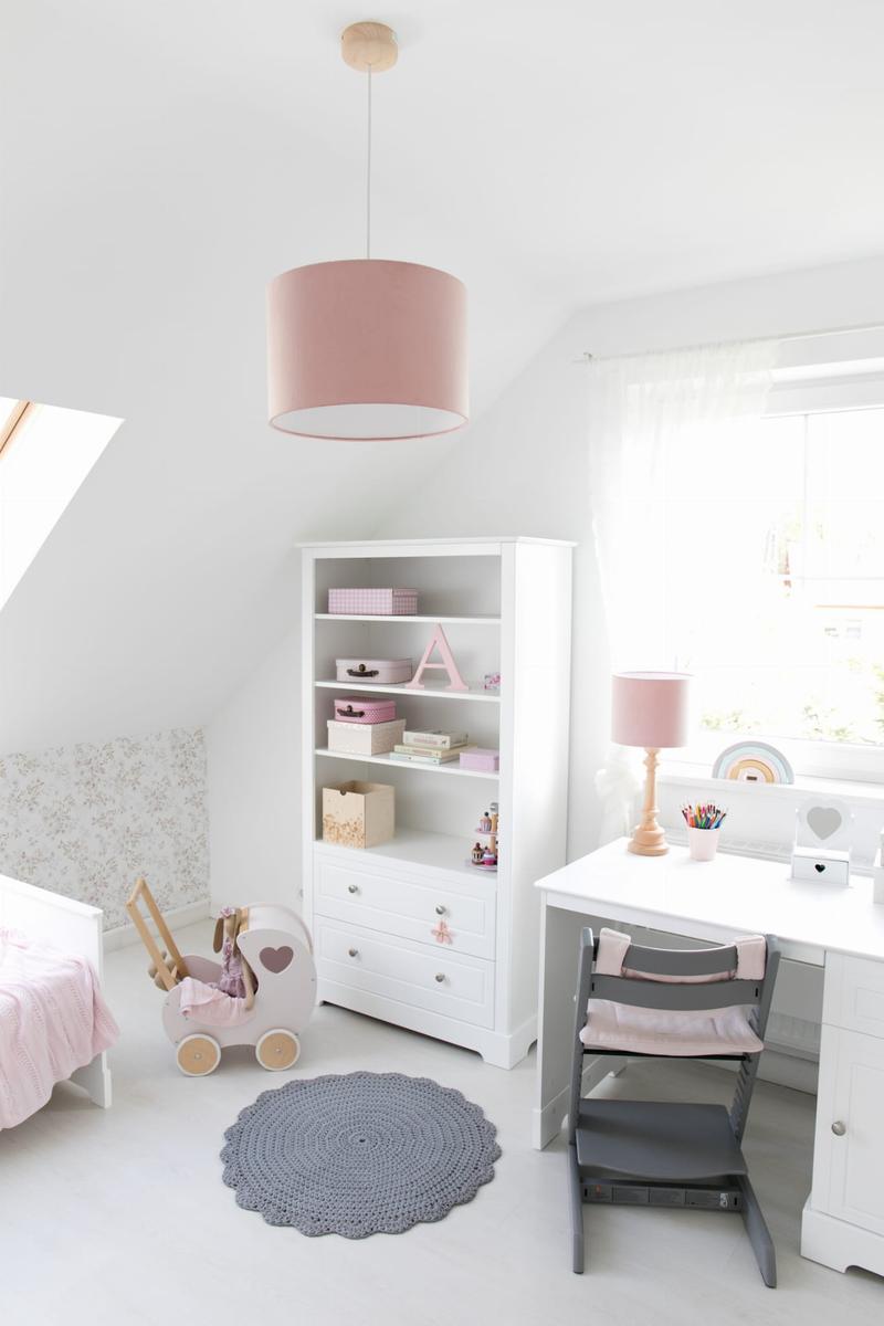 Lampa wisząca Velvet 35x35x23 cm do pokoju dziecka różowy drewno białe 2 Full Screen