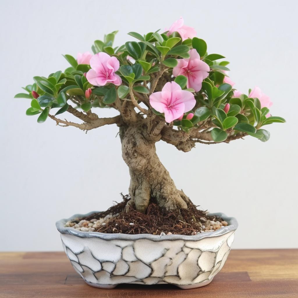 Zestaw do uprawy bonsai Róża pustyni Adenium różowa - komplet 2 nasion doniczka podłoże 2 Full Screen