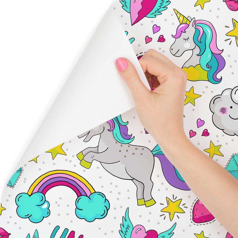 Tapeta dla dzieci – Magiczne kolorowe jednorożce  nr. 1