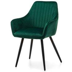 Krzesło PASSO zielone tapicerowane welurem pikowane do jadalni lub salonu  - Miniaturka zdjęcia nr 4