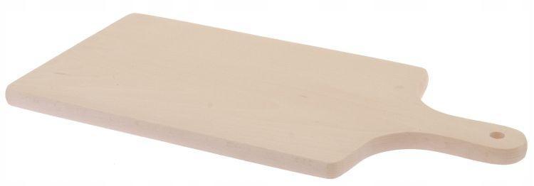 Deska do krojenia 20x1,7x43 cm drewniana z rączką naturalny buk nr. 1