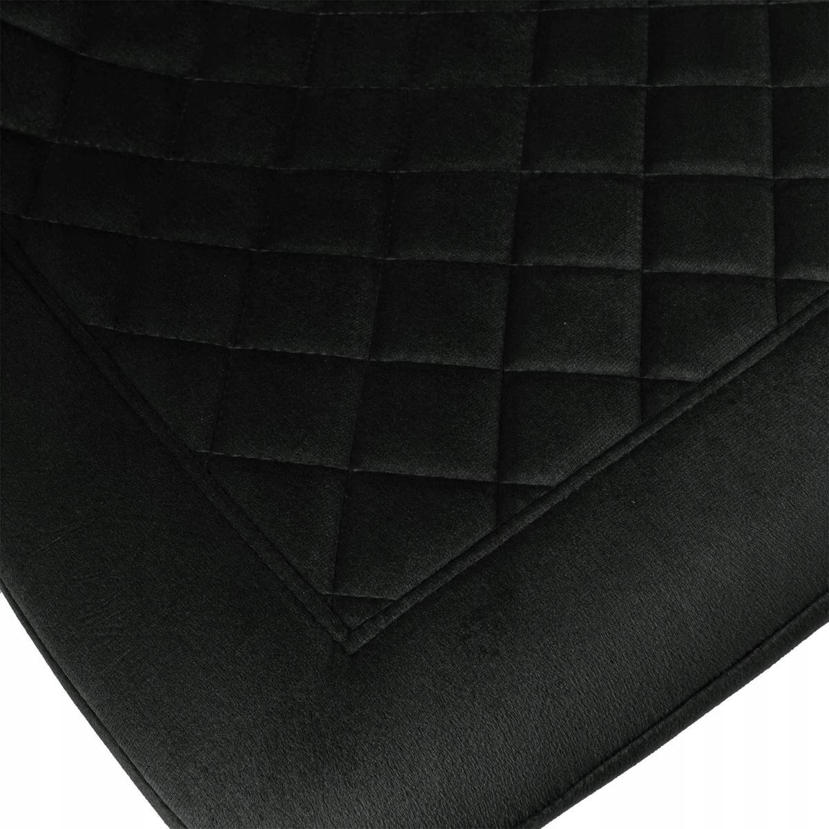 Krzesło welurowe 44x88x41 cm CURTIS VELVET tapicerowane czarny aksamit czarne nóżki do jadalni lub salonu 6 Full Screen