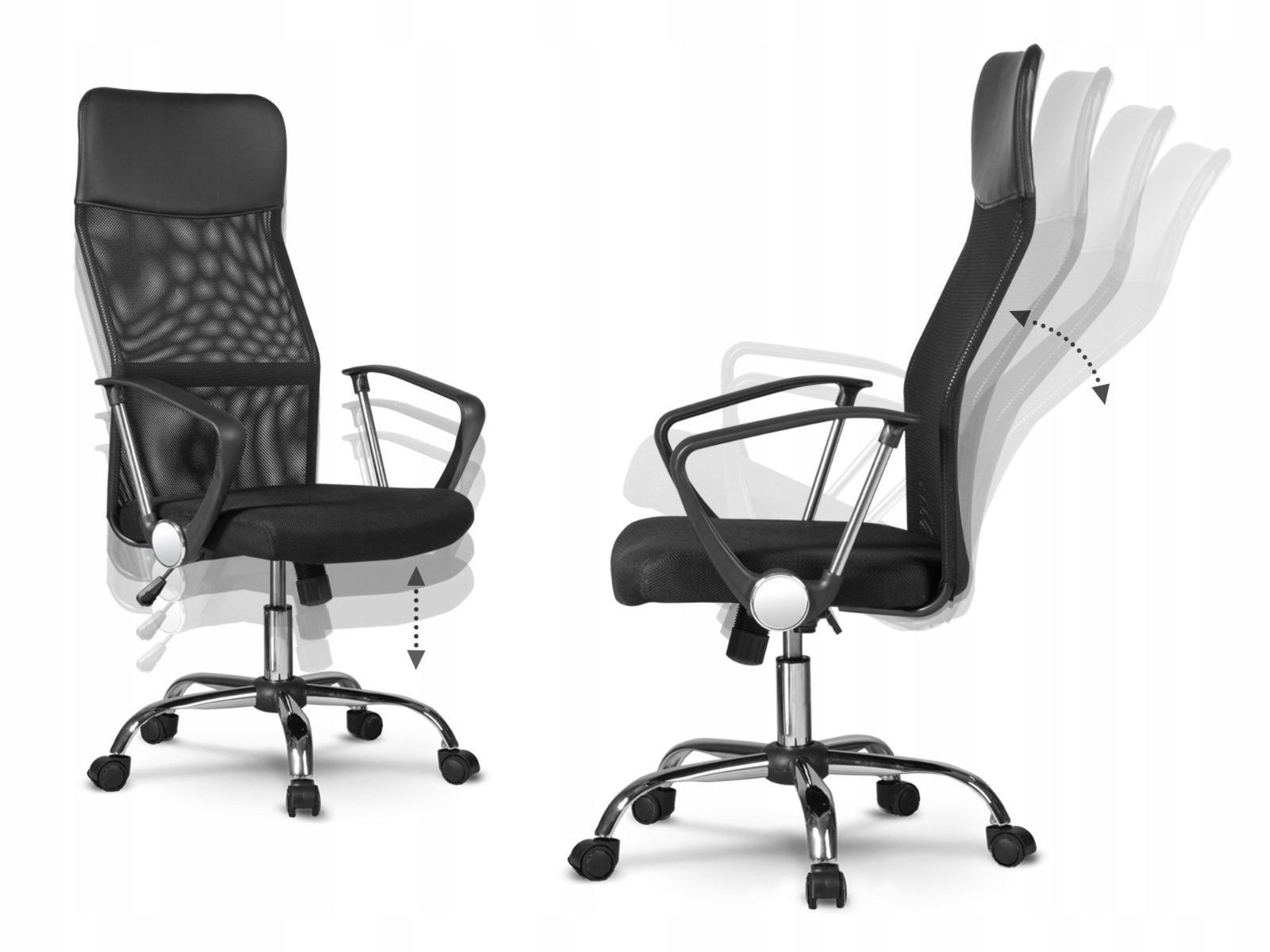 Fotel obrotowy Nemo 61x99x50 cm czarne krzesło do biura  nr. 3