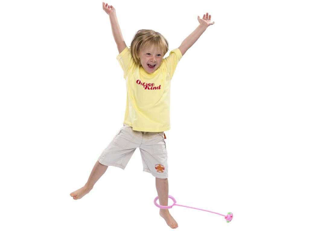 Hula hop na nogę skakanka piłka świecąca LED dla dzieci różowa 62x15x1cm nr. 2