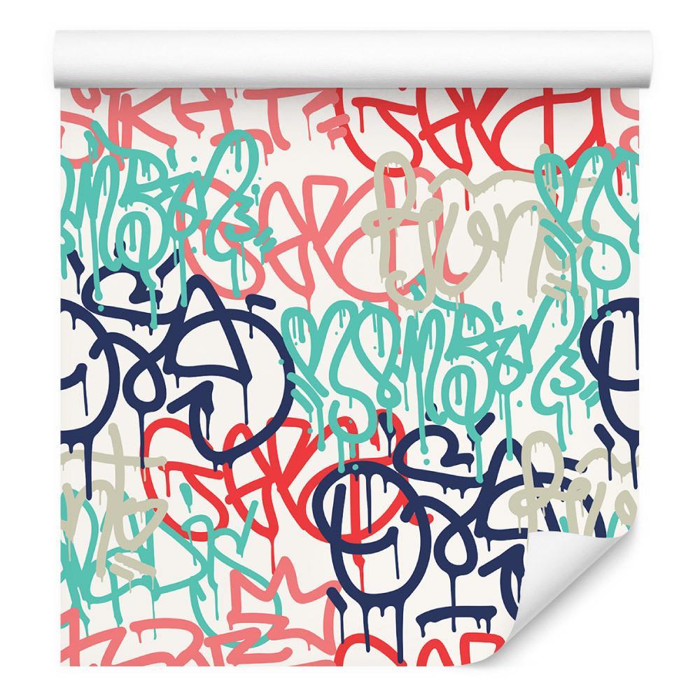 Tapeta młodzieżowa modne graffiti kolorowe napisy nr. 1