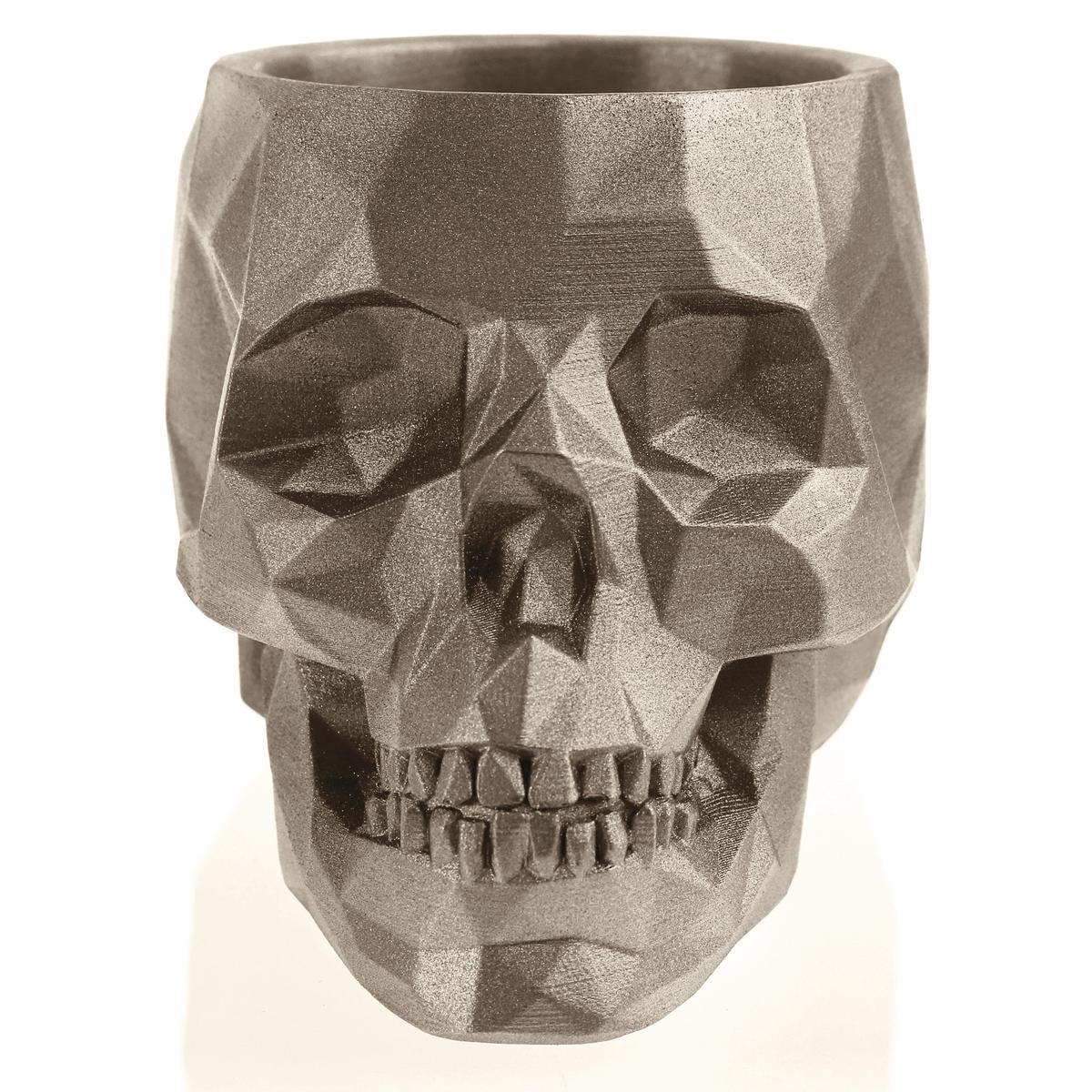 Donica Skull Low-Poly Brass Poli 24 cm nr. 1