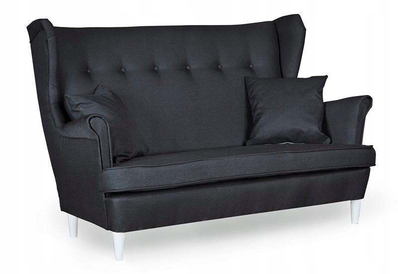 Zestaw wypoczynkowy mebli ARI 149x104x92 cm uszak sofa fotele pufy do salonu Sawana czarny nr. 3