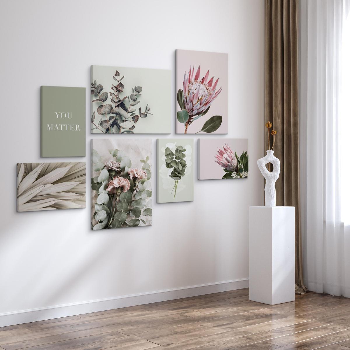 Obrazy Do Salonu LIŚCIE Eukaliptusa Kwiaty 110x80cm 2 Full Screen