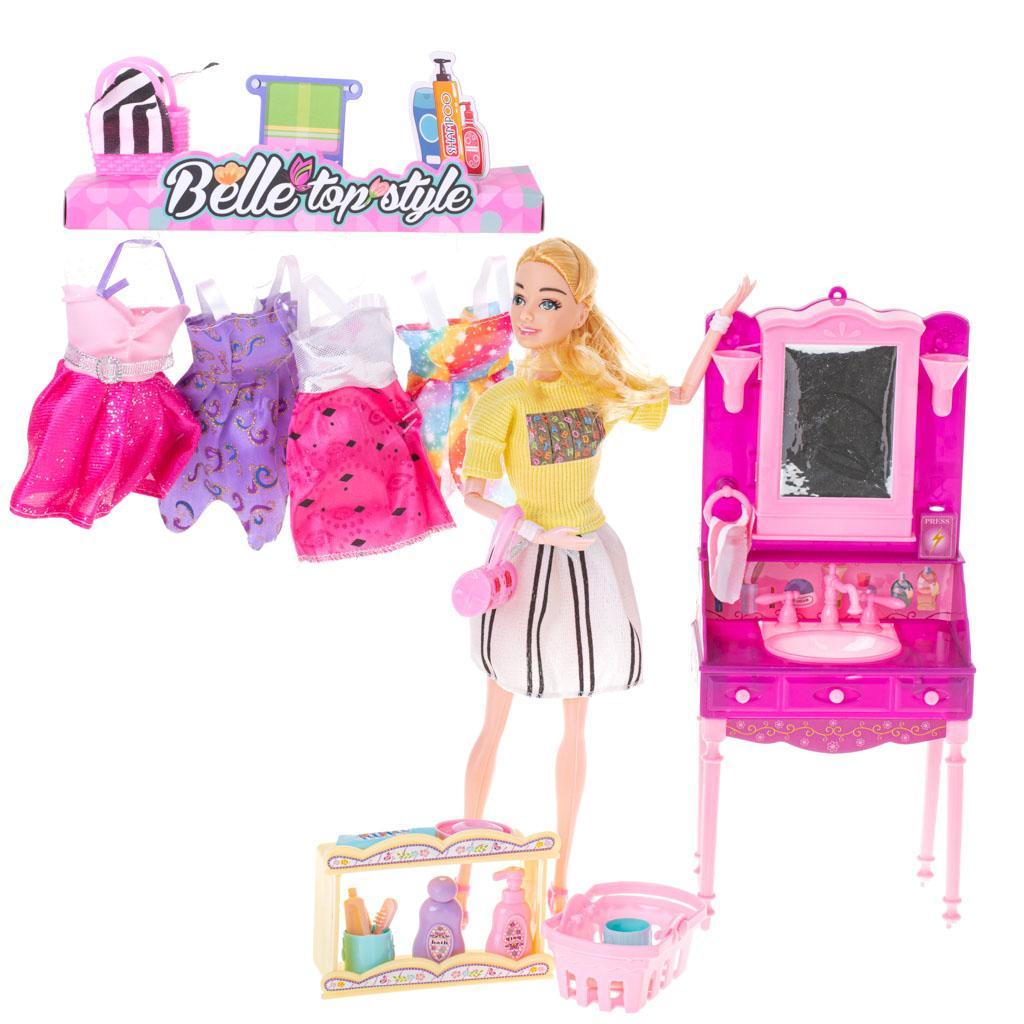 Lalka barbie stylistka zestaw zabawka dla dziewczynki akcesoria 34x43x8 cm 1 Full Screen