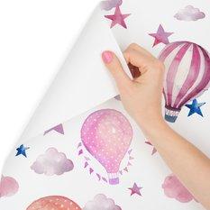 Tapeta w balony, gwiazdy, chmury pokój dziecięcy  - Miniaturka zdjęcia nr 3