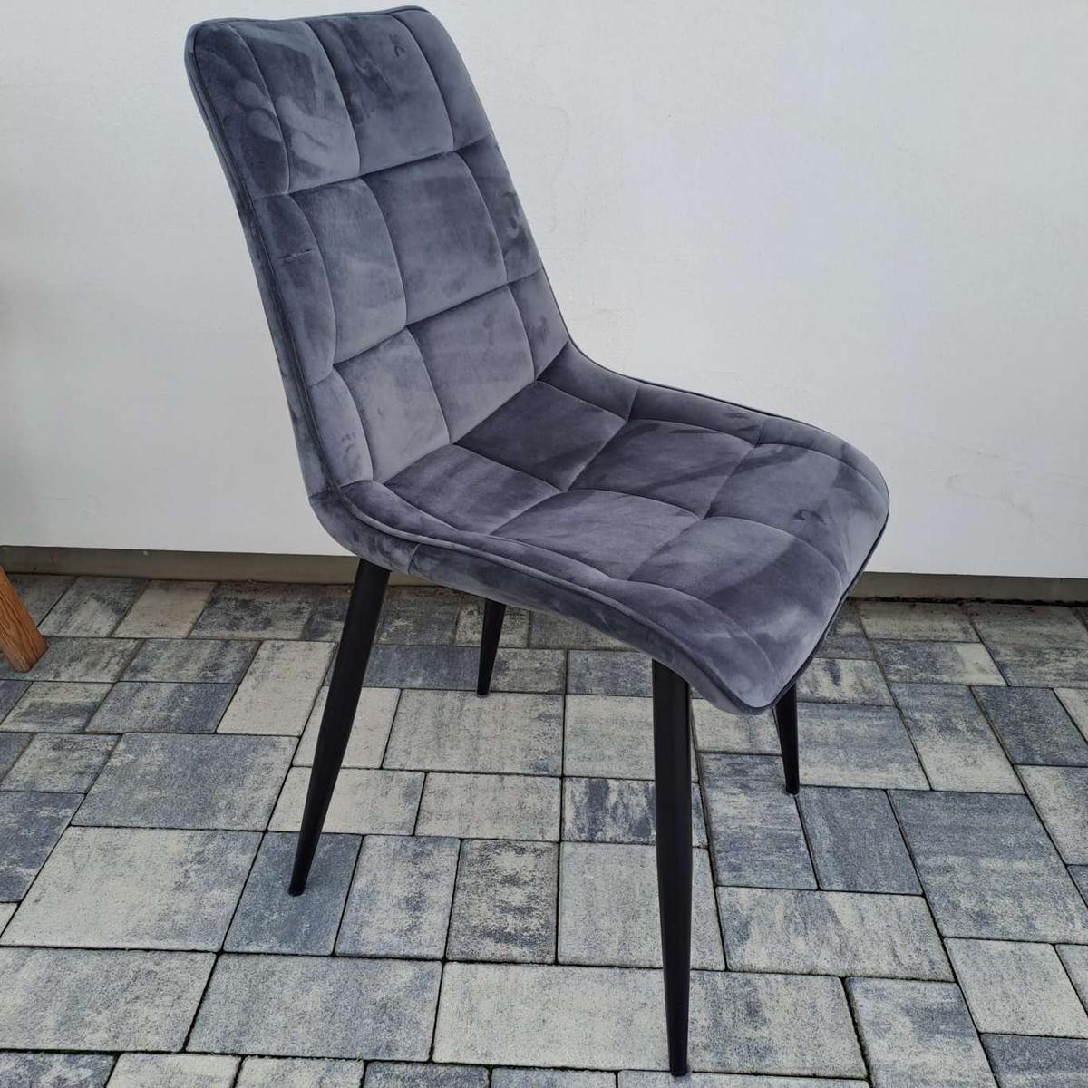 Krzesło tapicerowane, ciemny popiel nr. 1