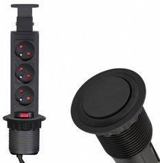 Biurko gamingowe narożne czarne LOFT metalowe nogi LED RGB przepust USB dla gracza 240x80x71cm - Miniaturka zdjęcia nr 9