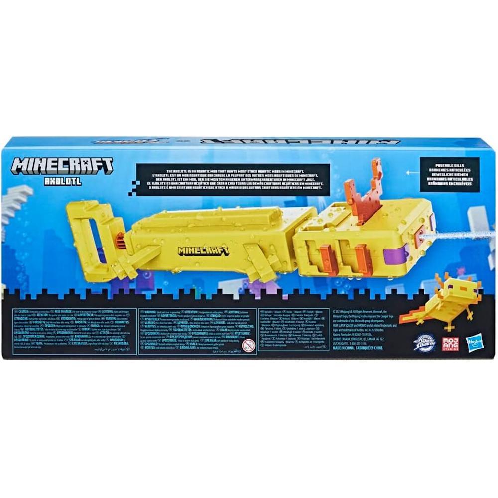 Pistolet na wodę MINECRAFT AXOLOTL oryginalny blaster nerf soaker dla dziecka  nr. 5