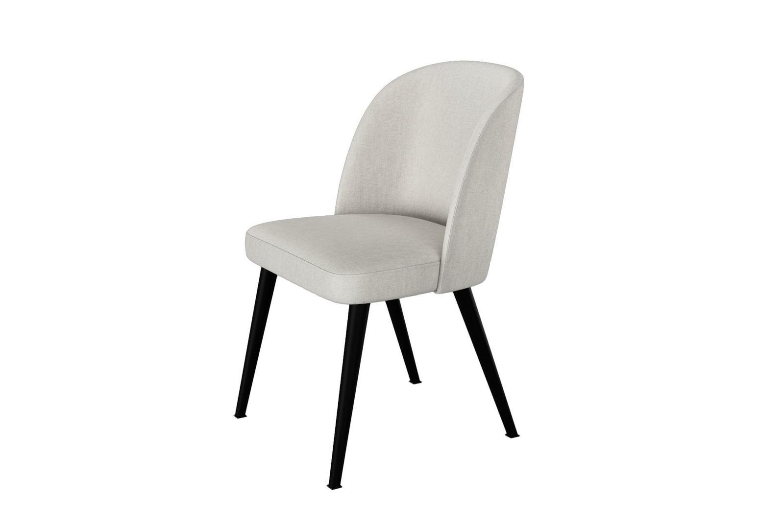 Krzesło OPALINE KR-2 53x49x83 cm welurowe do jadalni biały nr. 2