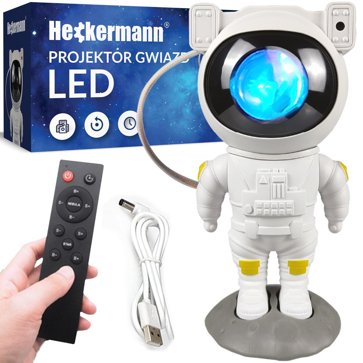 Projektor gwiazd LED astronauta Heckermann W nr. 1