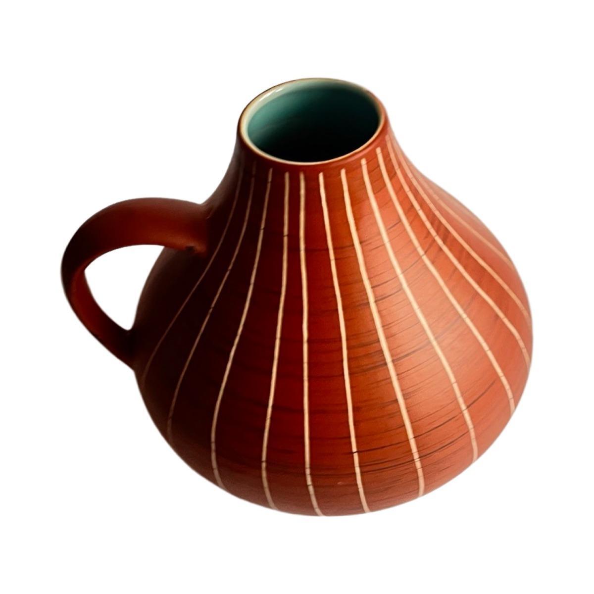 Ceramiczny wazon z uchem Gramann Keramik, Niemcy, lata 70. 3 Full Screen