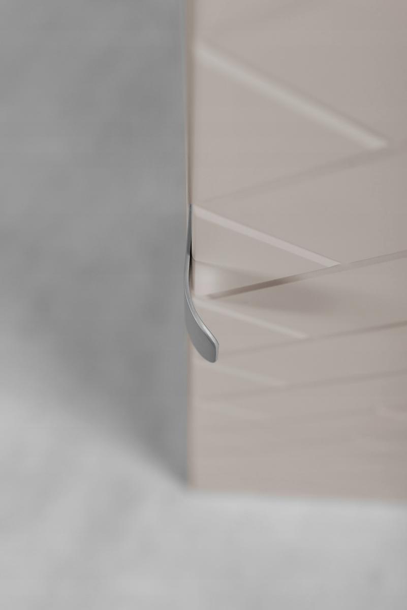 Zestaw mebli łazienkowych MADIS 3 elementy szafka pod umywalkę 60 cm z blatem + słupek ryflowana kaszmir nr. 11