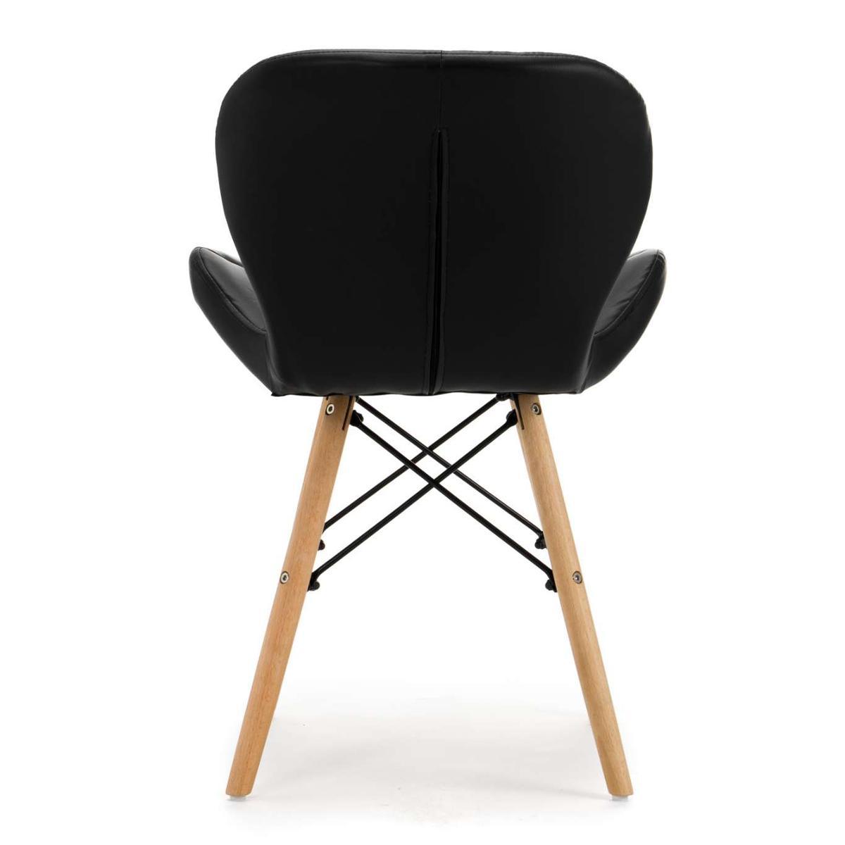 Krzesło DURO czarne tapicerowane ekoskórą do jadalni lub salonu  nr. 6