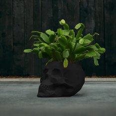 Doniczka betonowa Skull Low-Poly 7,6 cm | Czarny Mat - Miniaturka zdjęcia nr 9