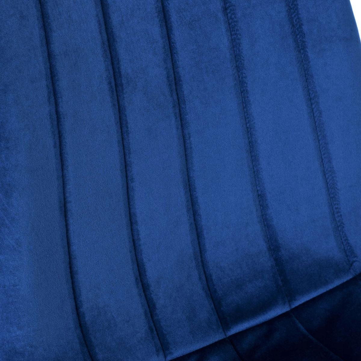 Krzesło FRESNO VELVET 45x89x40 cm tapicerowane niebieski aksamit czarne nóżki do jadalni lub salonu  6 Full Screen