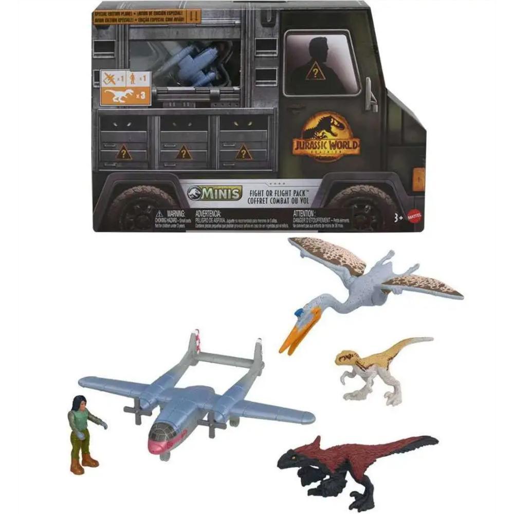 Jurassic world dominion park jurajski minis flight or fight 5-pak dla dziecka  nr. 1