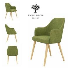 Krzesło tapicerowane KR-9 53x83x49 cm DELUXE Lime 18 do jadalni zielony