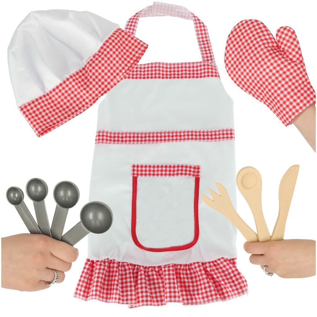 Kostium strój karnawałowy przebranie zestaw małego kucharza fartuszek dla dziecka 3+ 40x1x51 cm nr. 2