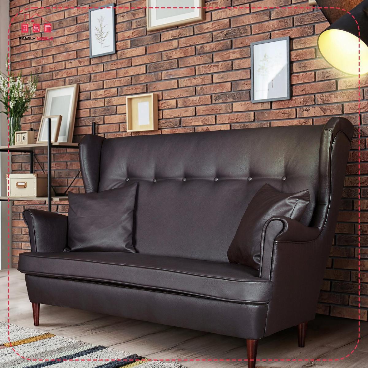 Zestaw wypoczynkowy eko skóra sofa + 2 fotele 9 Full Screen