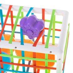 Kostka elastyczna sensoryczna układanka sorter kształtów zabawka wtykana prostokąt - Miniaturka zdjęcia nr 6
